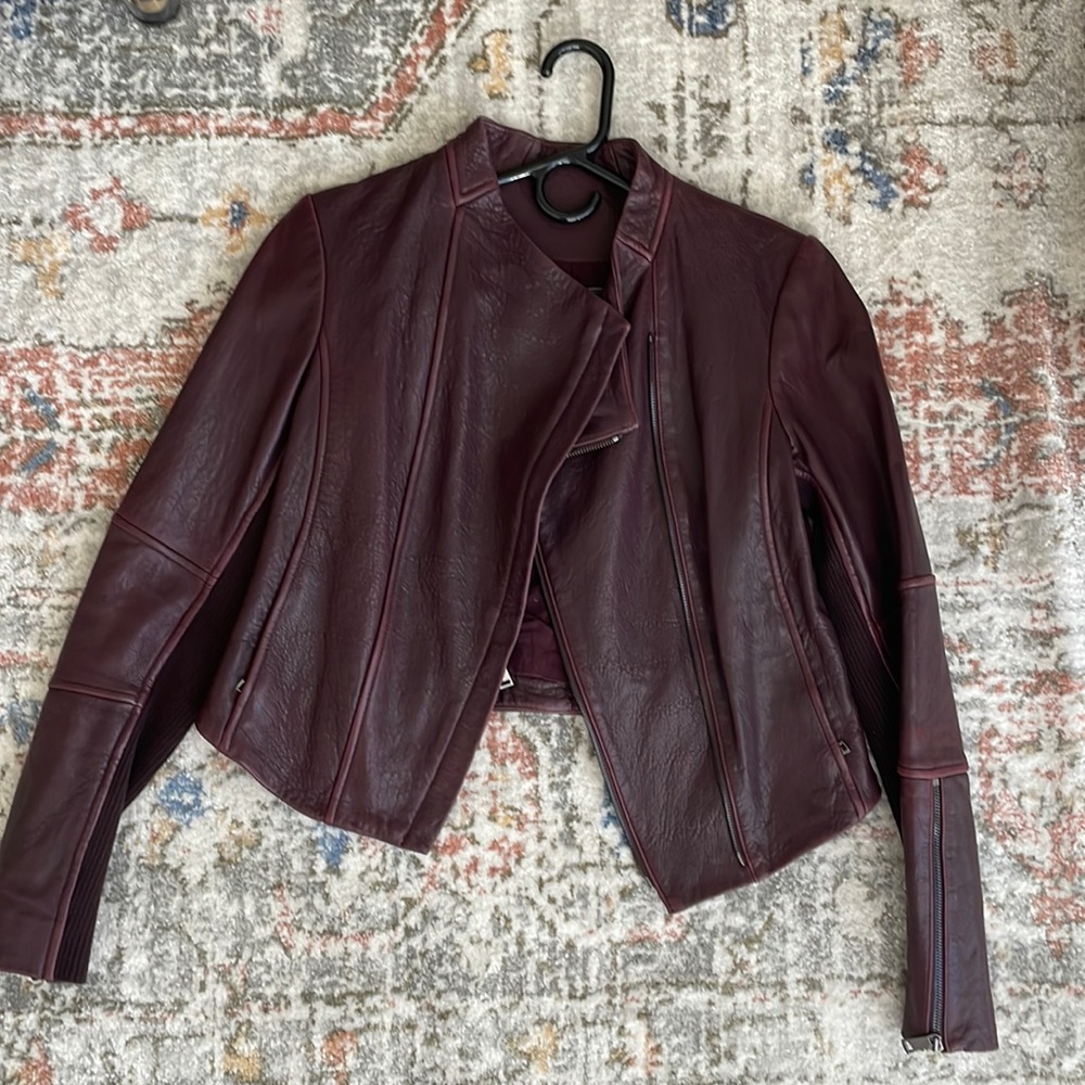 Burgundy Vince leather Jacket